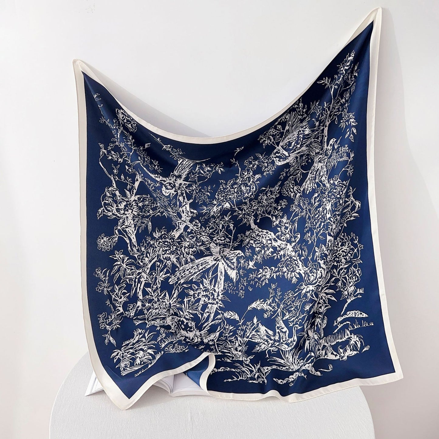 Fashion Gorgeous Printing Mesh Red Style Contrast Color Silky Scarf