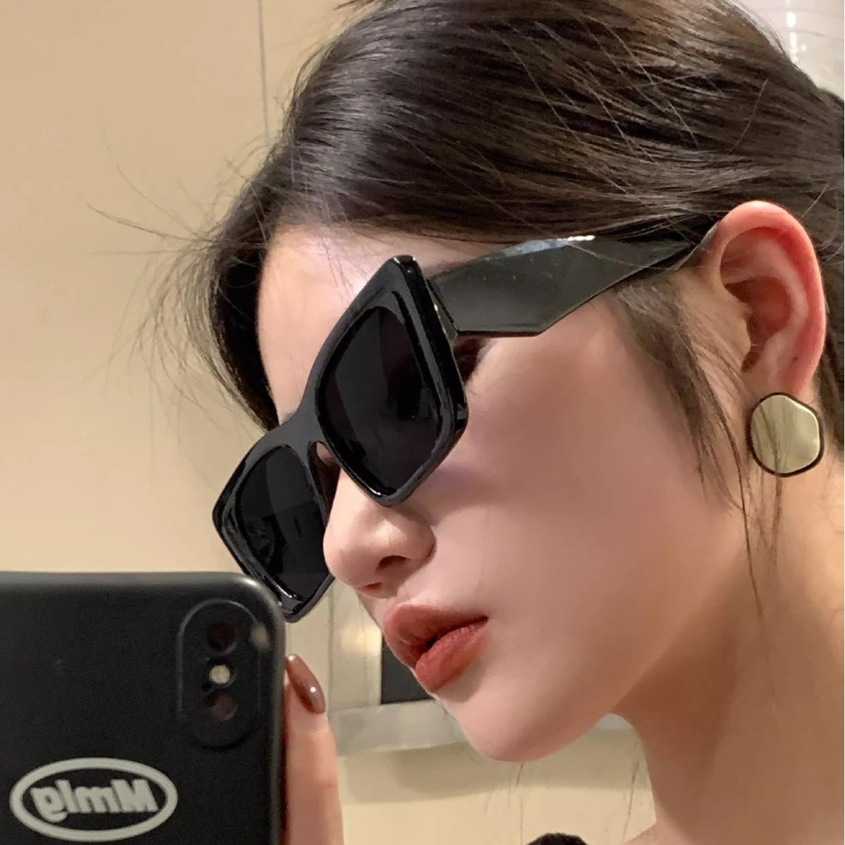 Retro Cat Eye Large Rim Sunglasses European And American Style