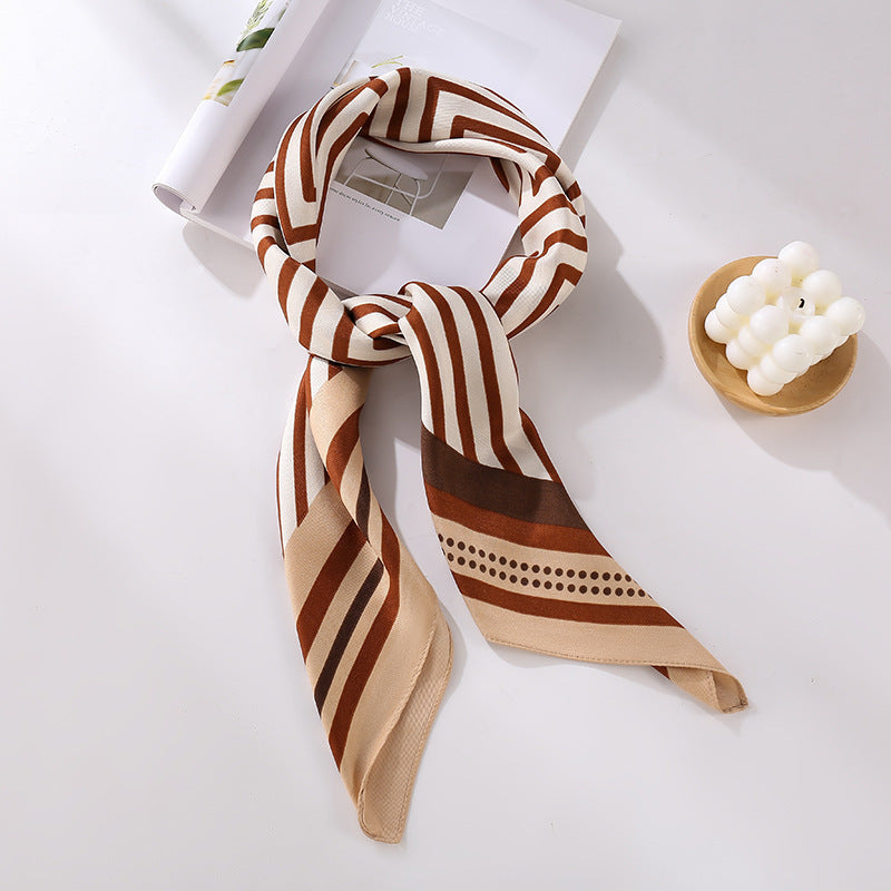 Fashion Gorgeous Printing Mesh Red Style Contrast Color Silky Scarf
