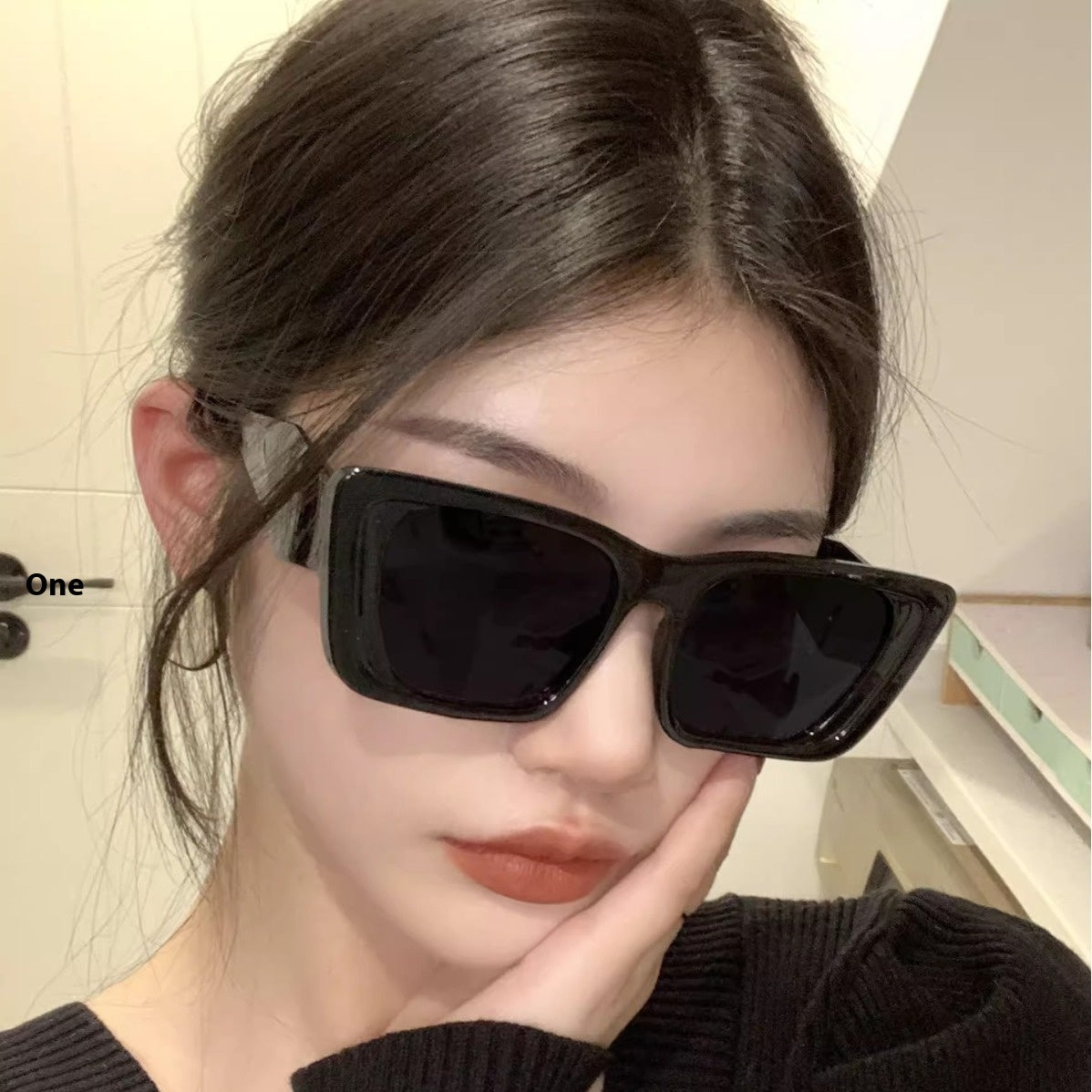 Retro Cat Eye Large Rim Sunglasses European And American Style