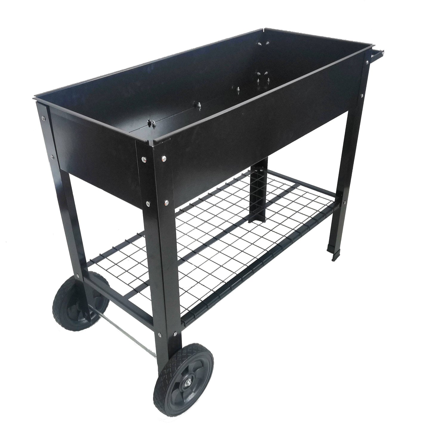Mobile Metal Raised Garden Bed Cart With Legs For Outdoor House Patio