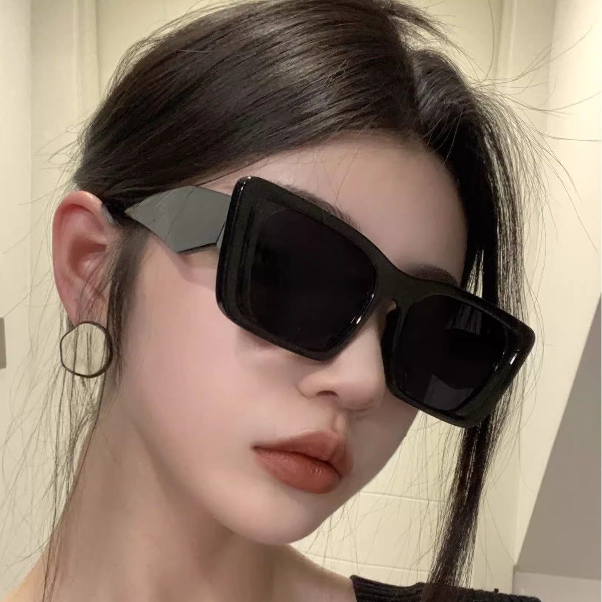 Retro Cat Eye Large Rim Sunglasses European And American Style